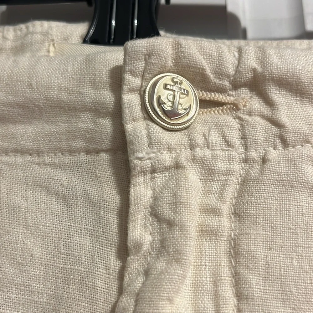 L’AGENCE Henderson High Rise Crop Wide Leg 100% Linen Pants in Oat Color Size 30 - Picture 5 of 11
